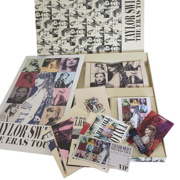 Taylor Swift Eras Tour VIP Merch Box Official Concert London 2024 Poster Bag Etc - Picture 1 of 12